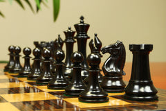 1851-52 Early 2880 Jaques of London Reproduced Vintage 4.4" Chess set Antiqued Boxwood/ Ebony wood