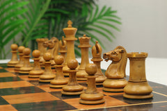 William Leuchars Series 1849 Historical Reproduction 3.5" Chess set - Ebony/Distressed Boxwood
