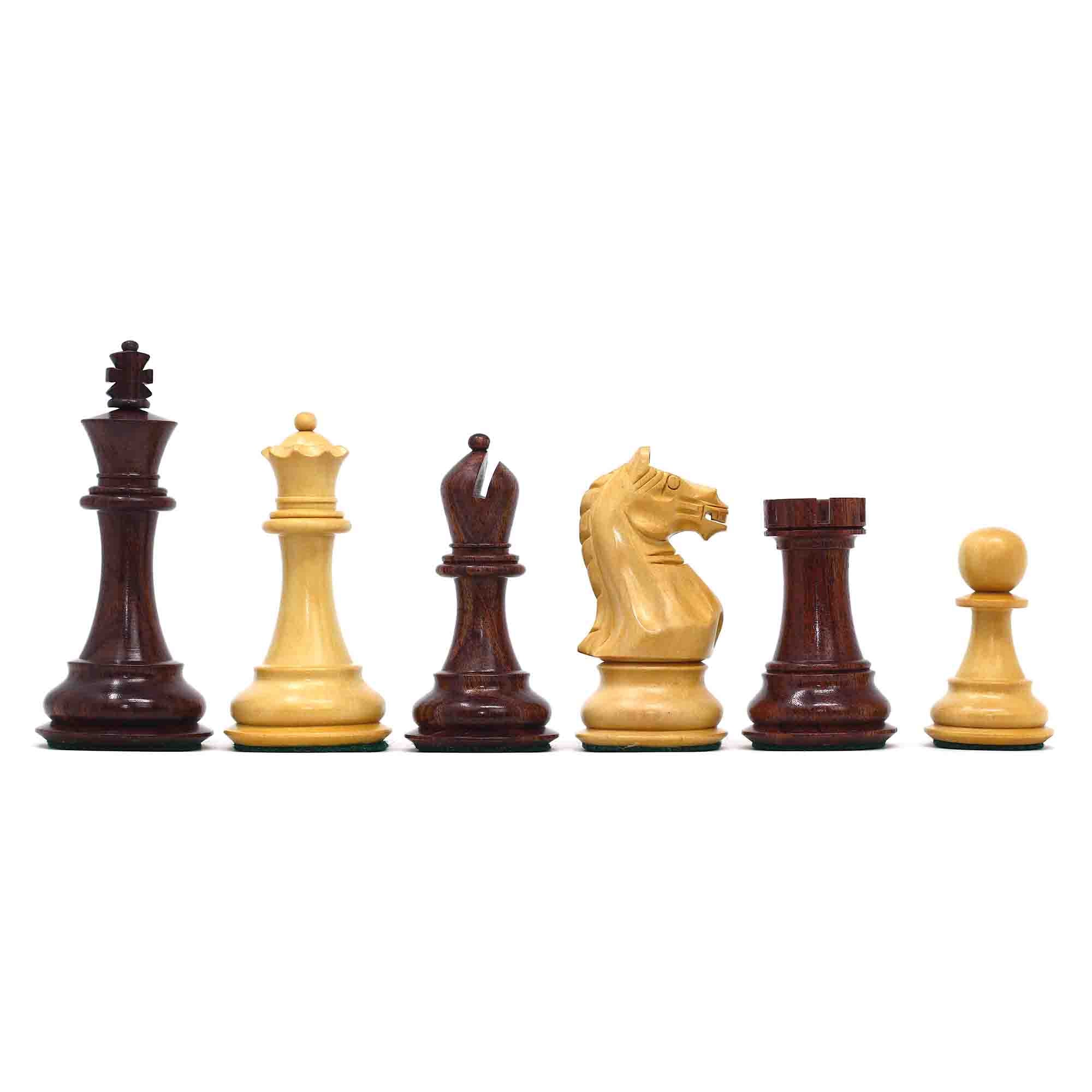 Fierce Series Chess Set 4" Staunton Chess Set - Indian Rosewood & Boxwood