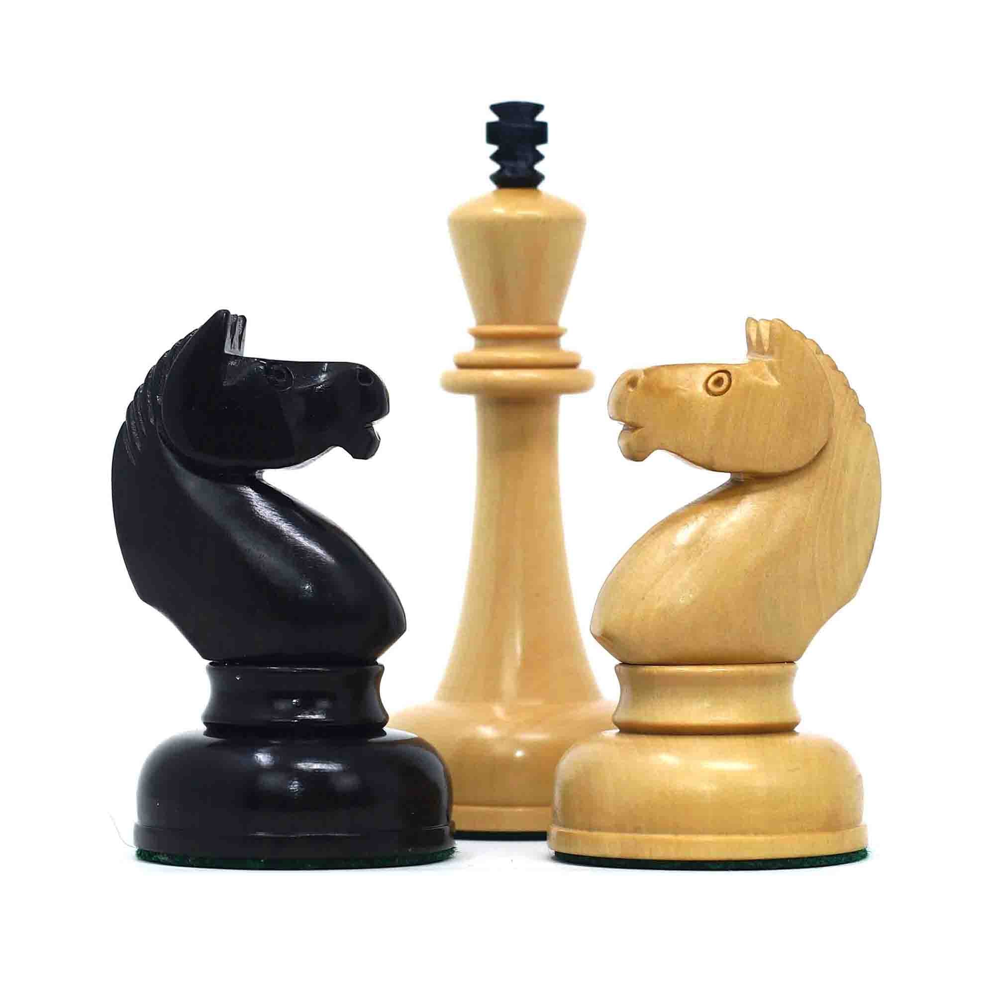 1962 Soviet Championship Historical Reproduced Tal Chess set 4" - Natural Boxwood and Eboony