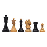 The Fischer Dubrovnik 1970 Upgraded Version Chess set in Distressed and Ebonised Boxwood