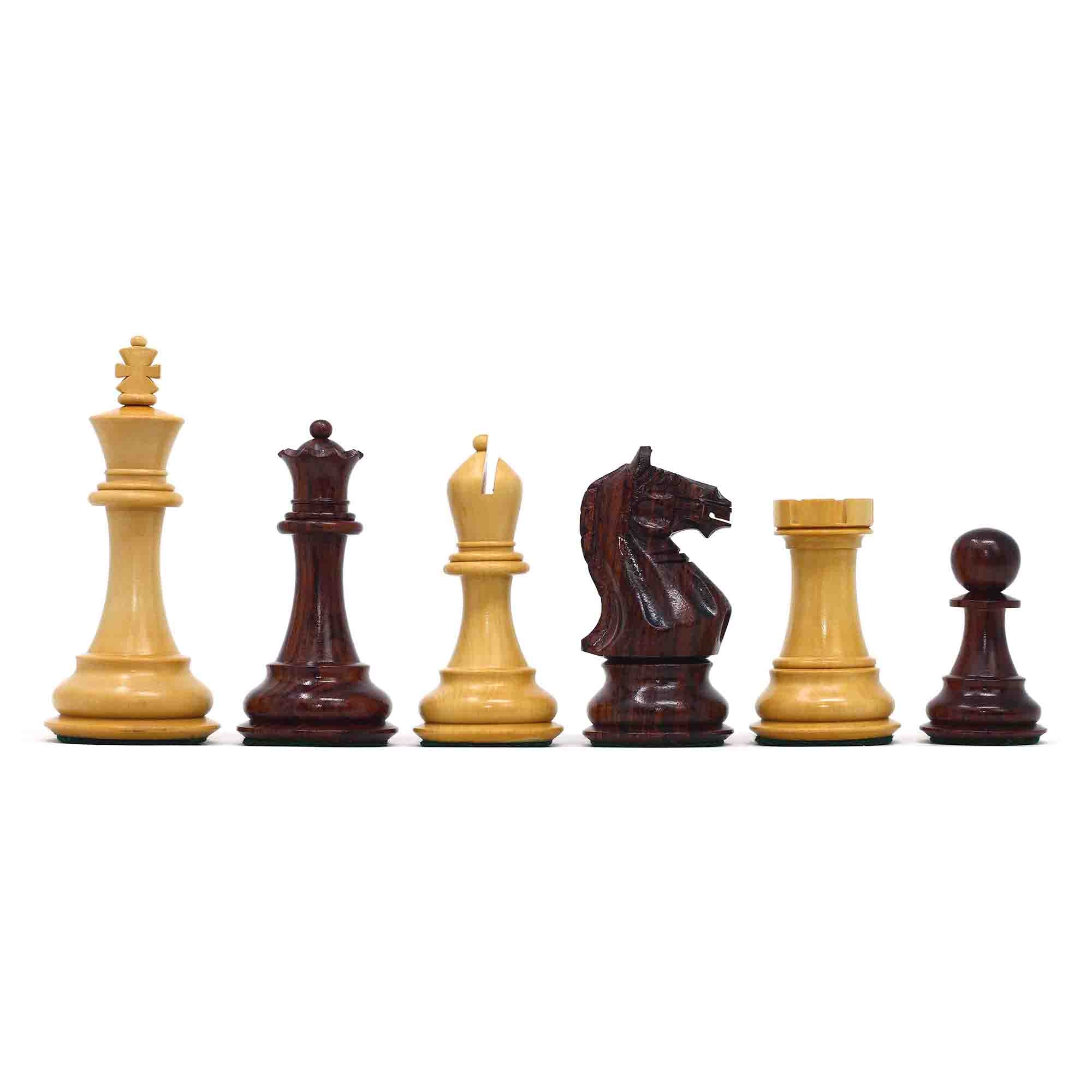 Fierce Series Chess Set 4" Staunton Chess Set - Indian Rosewood & Boxwood