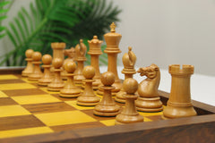 The Jaques Tournament Anderssen “Drop-Jaw” Replica Chessmen Original Vintage Look & Golden Rosewood– 4.4" King (Copy)