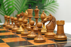 Soviet USSR Moscow 1925 Historical Reproduced 4" Chess set in Ebony & Distressed Antiqued Boxwood