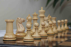 1849 Early Version Reproduced 4.4" Chess Set in Natural Boxwood/Ebony