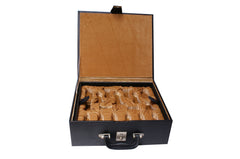 Leatherette Chess Presentation and Storage Coffer for 3.25" - 3.625" chess set