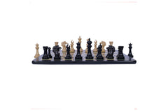 Regal Series 4" Ebony Wood Staunton Chess Set with Board