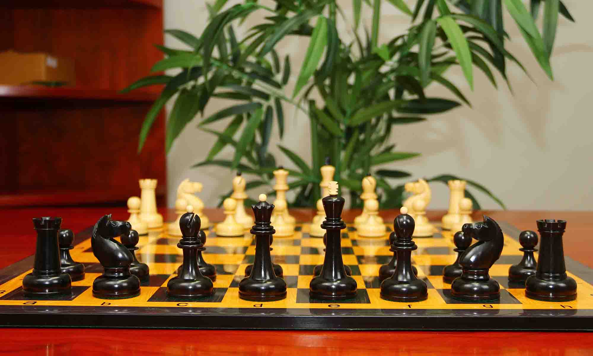 1962 Soviet Championship Historical Reproduced Tal Chess set 4" - Natural Boxwood and Eboony