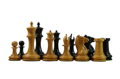 Morphy Cooke 1849-50 Vintage 3.5" Reproduction Chess Set in Antiqued Boxwood & Ebony