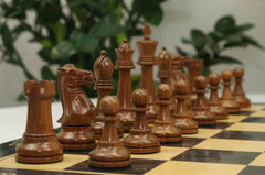 Winchester Series Luxury 4" Staunton Chess set in Golden Rosewood