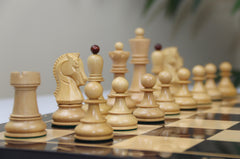 The Fischer Dubrovnik 1970 Upgraded Version Chess set in Natural and Mahogany Stained Boxwood