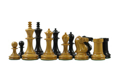 Jaques 1867 Small Club Library 3.275" Ebony wood Chess Set
