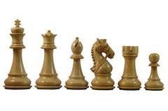 Bridle Series 4.5" Premium Staunton Chess Set in African Padouk and Box Wood
