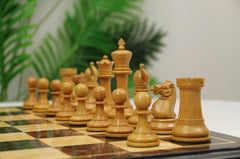 The Jaques Tournament Anderssen “Drop-Jaw” Replica Chessmen Original Vintage Look & Mahogany – 4.4" King