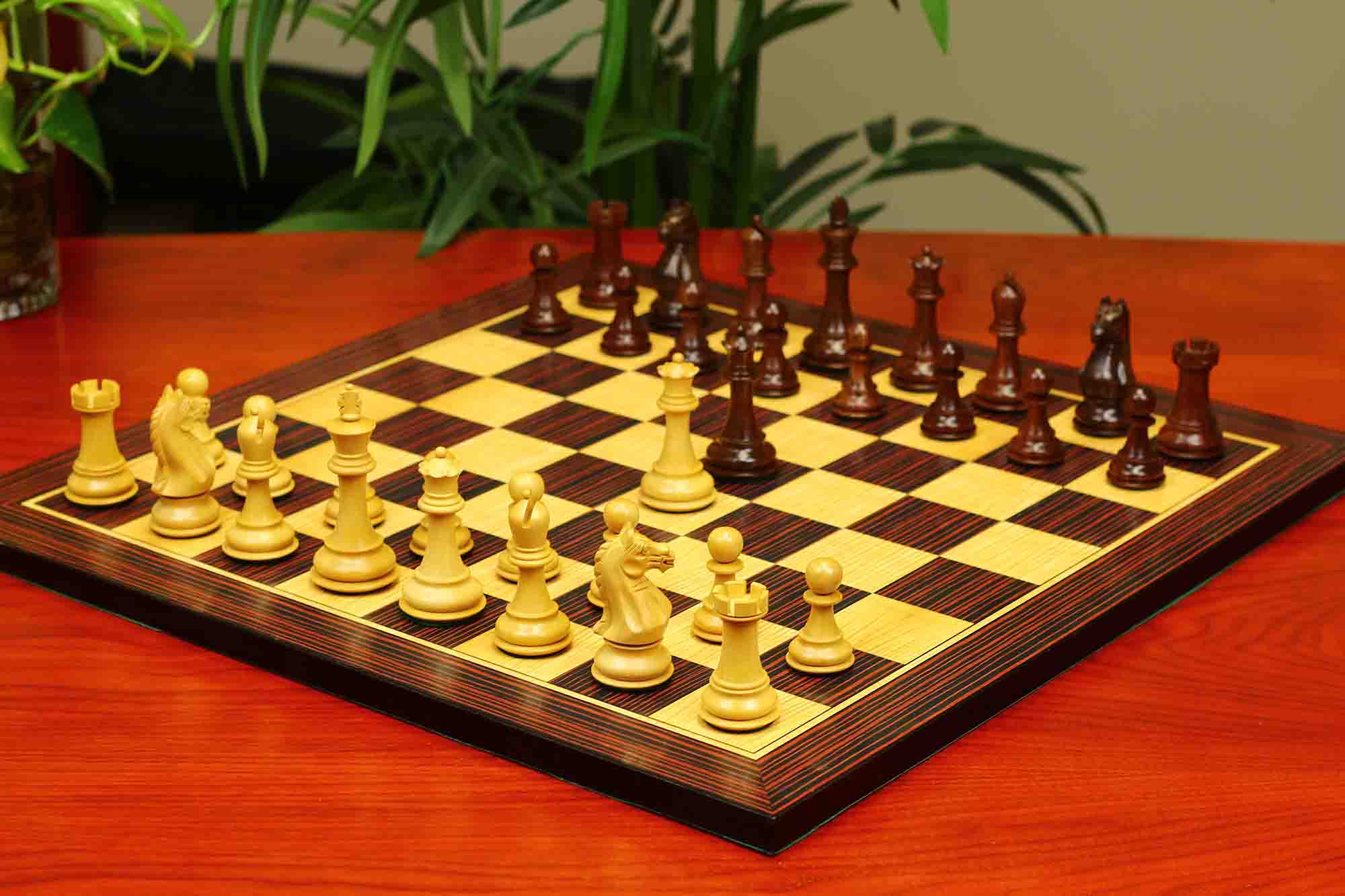 Fierce Series Chess Set 4" Staunton Chess Set - Indian Rosewood & Boxwood