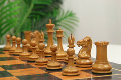 William Leuchars Series 1849 Historical Reproduction 3.5" Chess set - Ebony/Lacquered Antiqued Boxwood