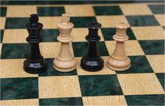 Luxury Chess Board 2.25" Square made in Burl Greenwood and Burl Maple Wood Look