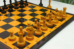 1962 Soviet Championship Inspired Chess Board Antiqued Boxwood/Ebony Look - Square size 63 mm