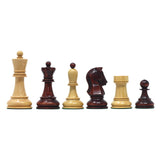 The Fischer Dubrovnik 1970 Upgraded Version Chess set in Natural and Mahogany Stained Boxwood