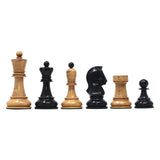 The Fischer Dubrovnik 1970 Upgraded Version Chess set in Distressed and Ebonised Boxwood
