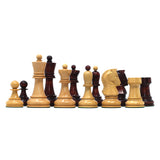 The Fischer Dubrovnik 1970 Upgraded Version Chess set in Natural and Mahogany Stained Boxwood