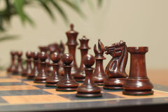 Morphy Cooke 1849-50 Vintage 3.5" Reproduction Chess Set in Distressed Boxwood/Mahogany Stained