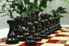 The Grand Merlin Series 4.4" Luxury Staunton Chess Set in Genuine Ebony & Boxwood