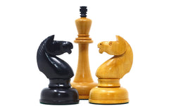 1962 Soviet Championship Historical Reproduced Tal Chess set 4" - Antiqued Boxwood and Ebony