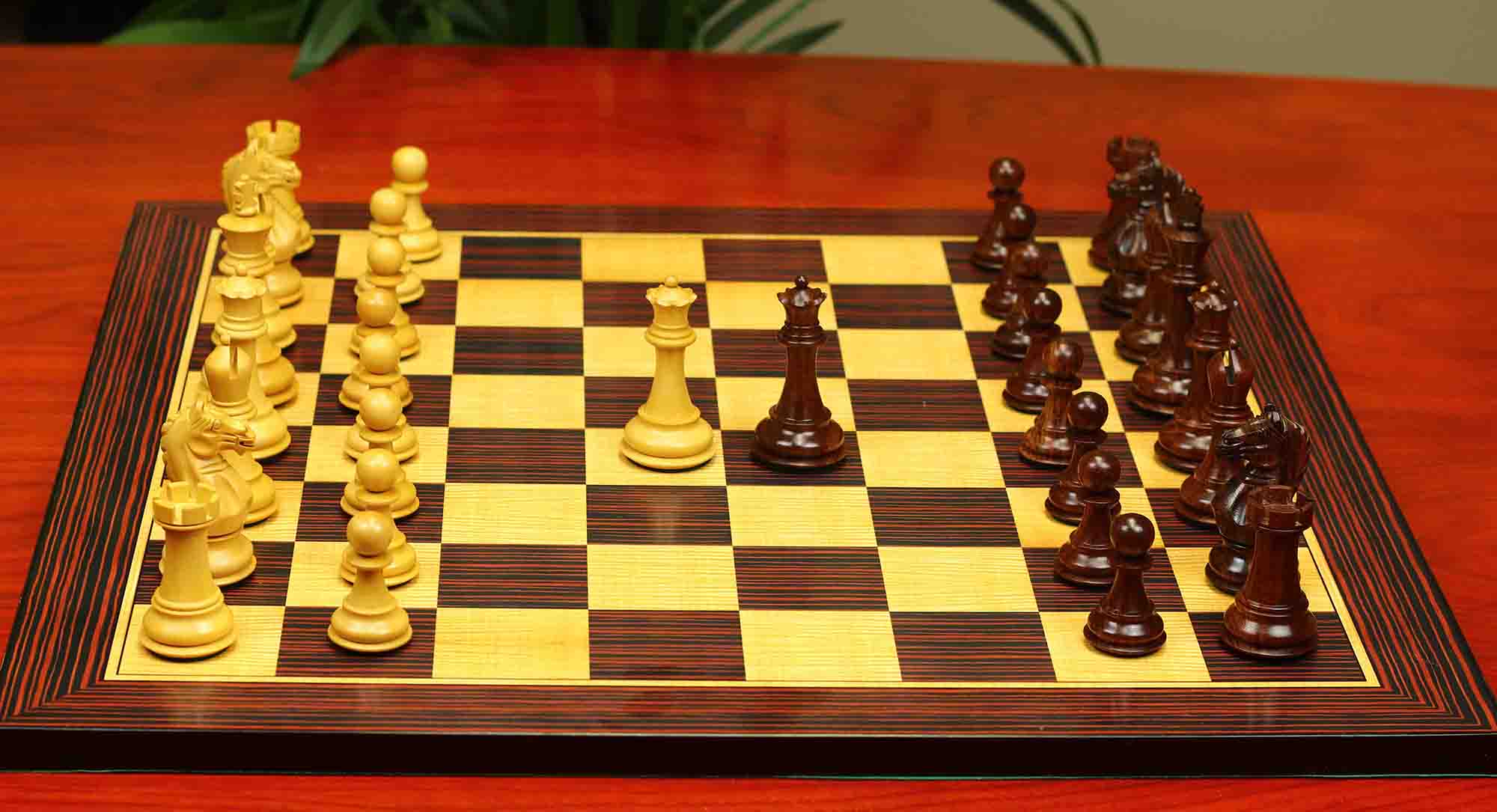 Fierce Series Chess Set 4" Staunton Chess Set - Indian Rosewood & Boxwood