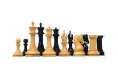 The Legendary Artisan Series Luxury Staunton Boxwood/Ebony Chess Pieces - 4.4" King