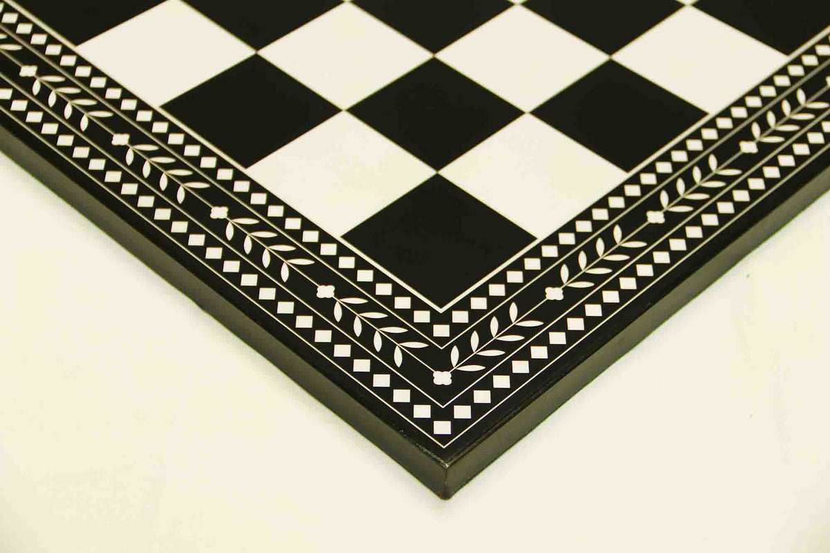 Artistry Chess Board Square size 2.5" X 2.5" Black and White in Matte Finish for 4.25" to 4.5"  Chess Set