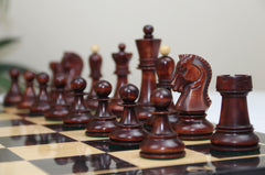 The Fischer Dubrovnik 1970 Upgraded Version Chess set in Natural and Mahogany Stained Boxwood