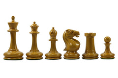 Vintage Continental Club Reproduction 3.25" Ebony/Antiqued Boxwood Chess Set