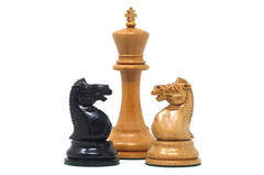 The Jaques Tournament Anderssen “Drop-Jaw” Replica Chessmen Original Vintage Look & Ebony – 4.4" King
