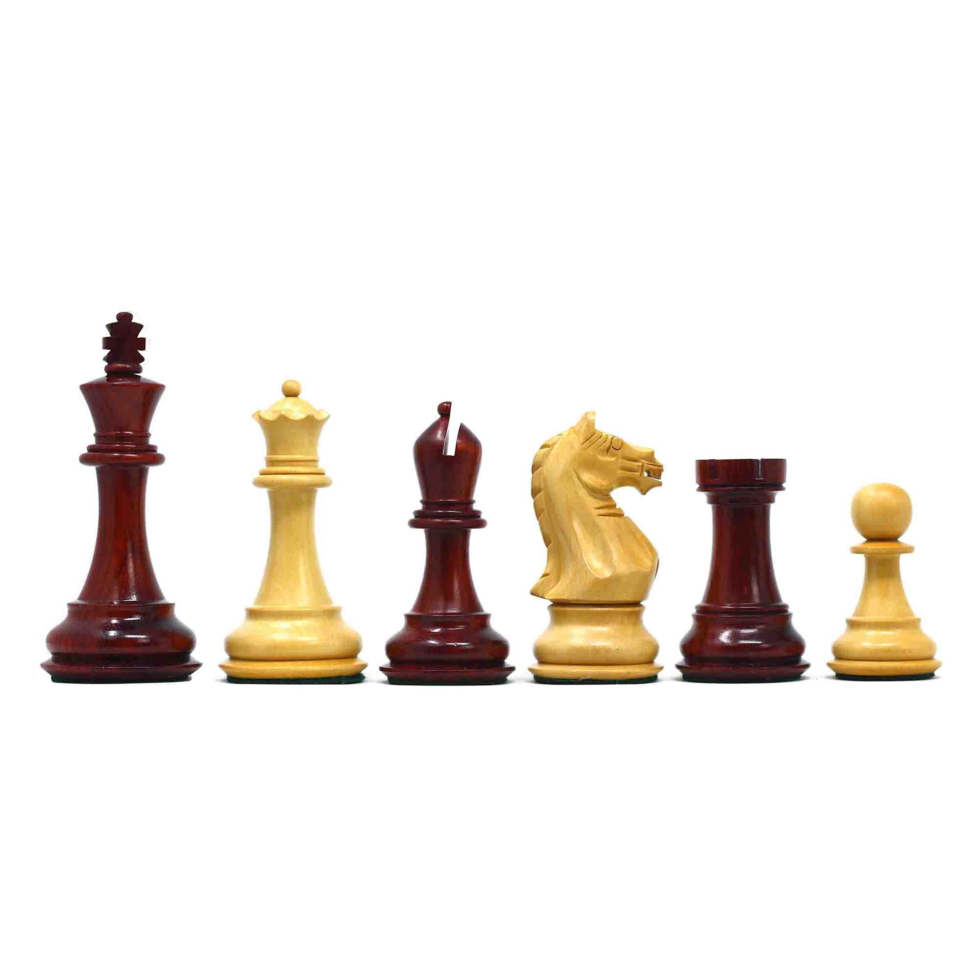 Fierce Series Chess Set 4" Staunton Chess Set - African Padouk & Boxwood