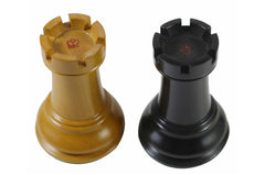 17th Olympiad Havanna 1966 Circa Reproduction 3.78" Staunton Chessmen Antiqued/Ebonised Boxwood