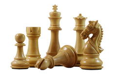 Bridle Series 4.5" Premium Staunton Chess Set in African Padouk and Box Wood
