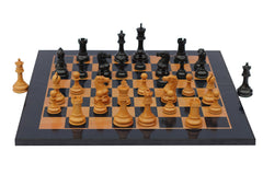 Antique Look Chess Board with square size 2.5" X 2.5" in Ebony/Box wood look