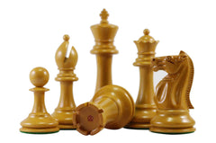 1921 Edition Vintage 4" Reproduction Antiqued wood and Ebony Chessmen