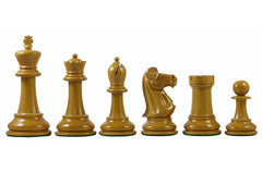 17th Olympiad Havanna 1966 Circa Reproduction 3.78" Staunton Chessmen Antiqued/Ebonised Boxwood