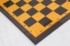 1962 Soviet Championship Inspired Chess Board Antiqued Boxwood/Ebony Look - 57 mm