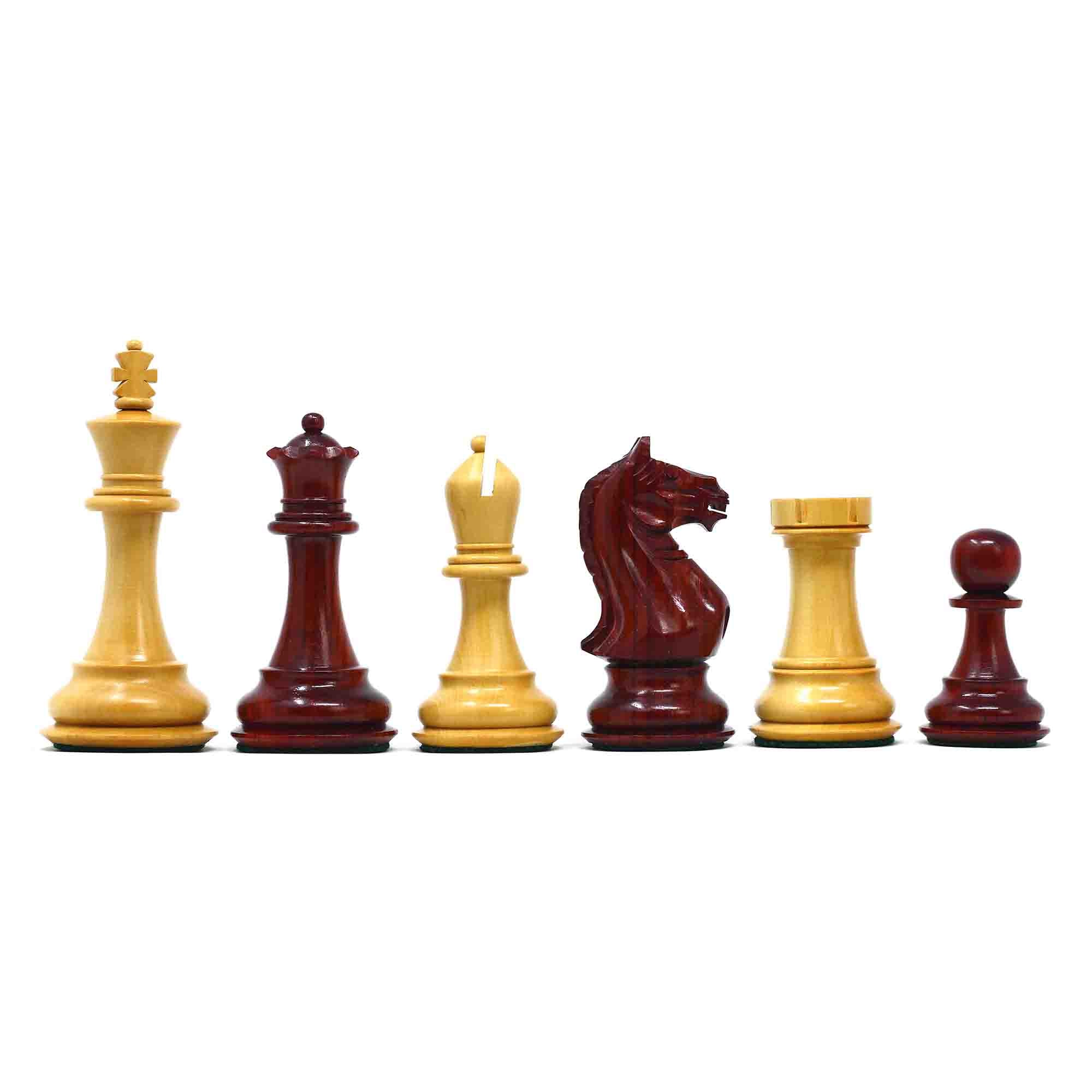 Fierce Series Chess Set 4" Staunton Chess Set - African Padouk & Boxwood