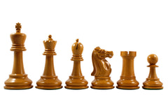 Jaques Reproduction 4" Circa 1900-05 Staunton Chess Set Antiqued/Ebonised Boxwood