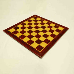 Chess Board  square size 2.5" X 2.5" in Burl Padouk and Burl Maple Wood Look for 4.25" to 4.5"  Chess Set