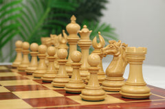 Regal Series Luxury Staunton 4.4" in African Padouk Wood & Boxwood Chess Pieces