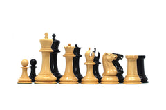 1849 Early Version Reproduced 4.4" Chess Set in Natural Boxwood/Ebony