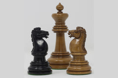 British Chess Company Improved Royal Chessmen, UK 1901/1902 Reproduction 4” Antique chess set in Ebony wood