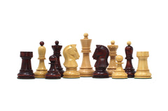 The Fischer Dubrovnik 1970 Upgraded Version Chess set in Natural and Mahogany Stained Boxwood