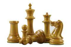 Jaques Reproduction 1850-55 Staunton 4.4" Ebony/ Antiqued Boxwood Chess Pieces