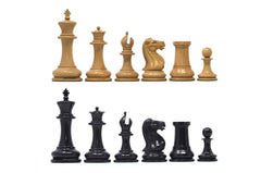 Original Reproduction Nathaniel 1849 Vintage 4.4" Chess Pieces in Boxwood & Ebony